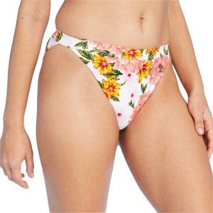 NWT Sunn Lab Swim White Floral Bikini Bottom